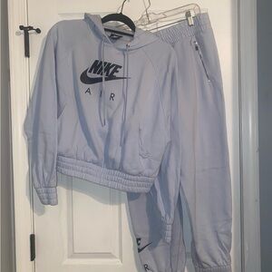 Nike Air Light Gray Hoodie and Joggers Set